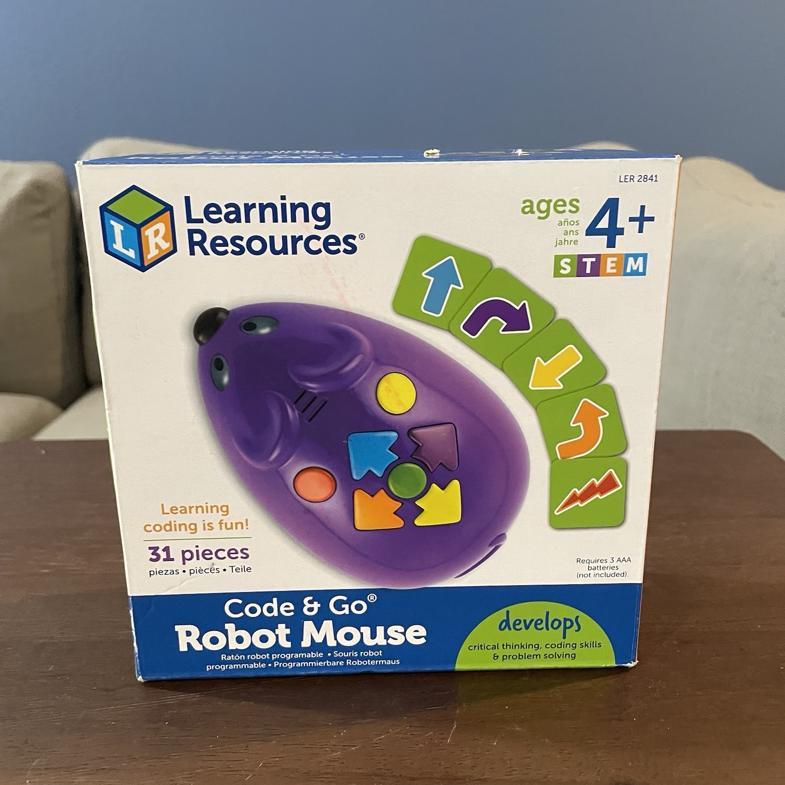 Learning Resources Code & Go Robot Mouse, Coding STEM Toy, 31 Piece Coding Set