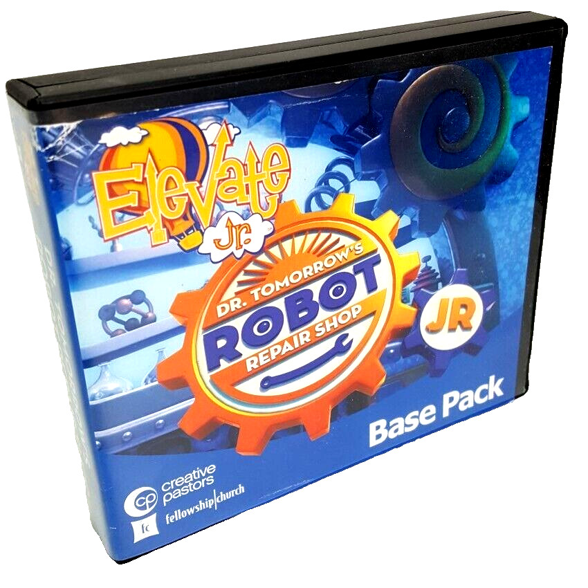 Elevate Jr Dr Tomorrows Robot Repair Shop Base Pack DVD CD Bible Youth Christian
