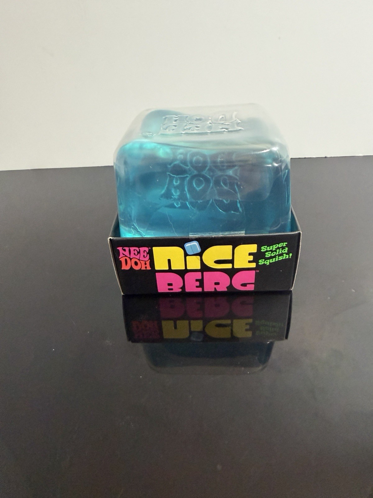 NeeDoh Nice Berg Blue XL Giant Nee Doh Niceberg Solid Squish Cube Brand New