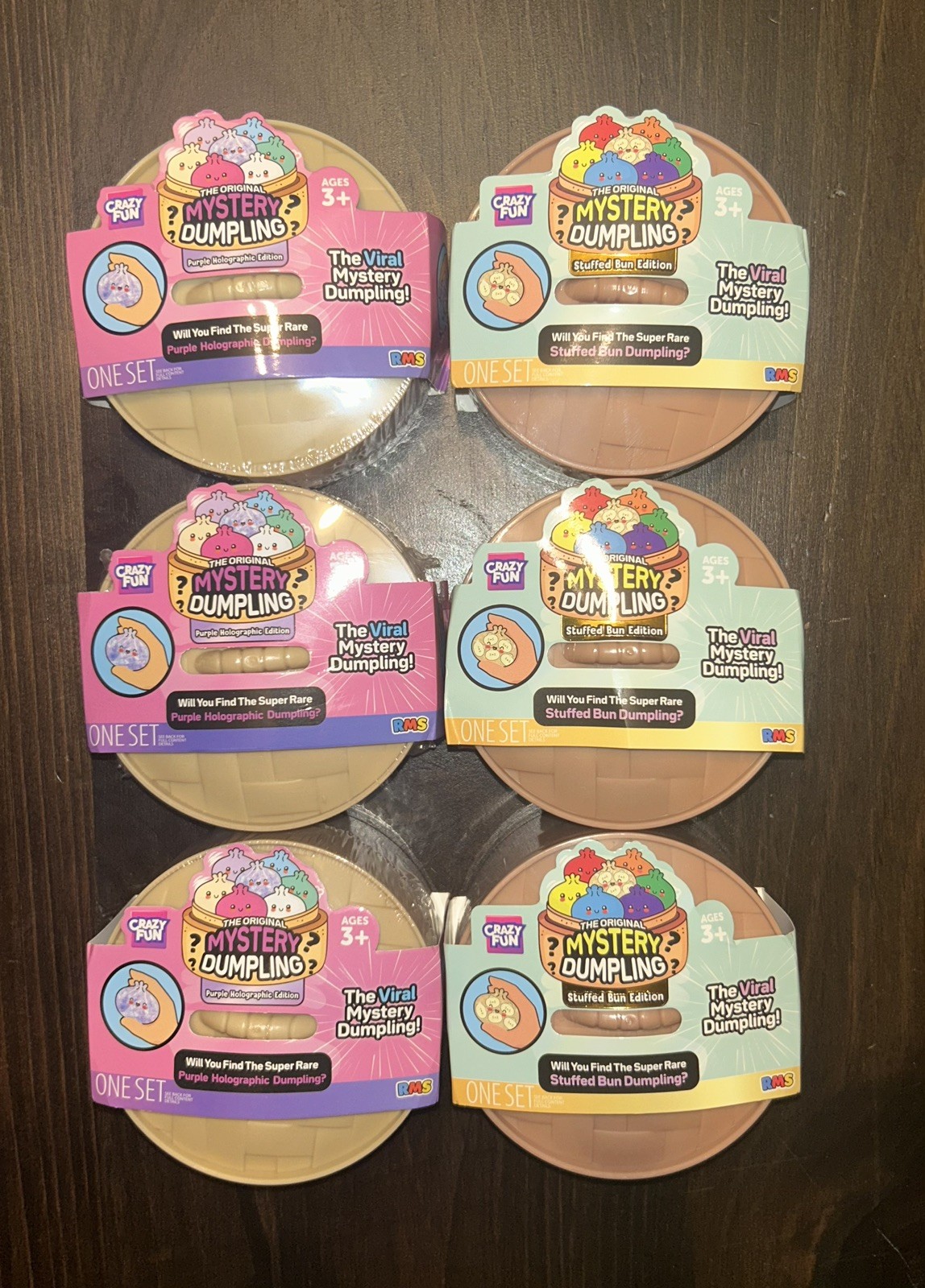 Crazy Fun Squishy Buns Lot of 6 New Sealed 100% Authentic Free Shipping