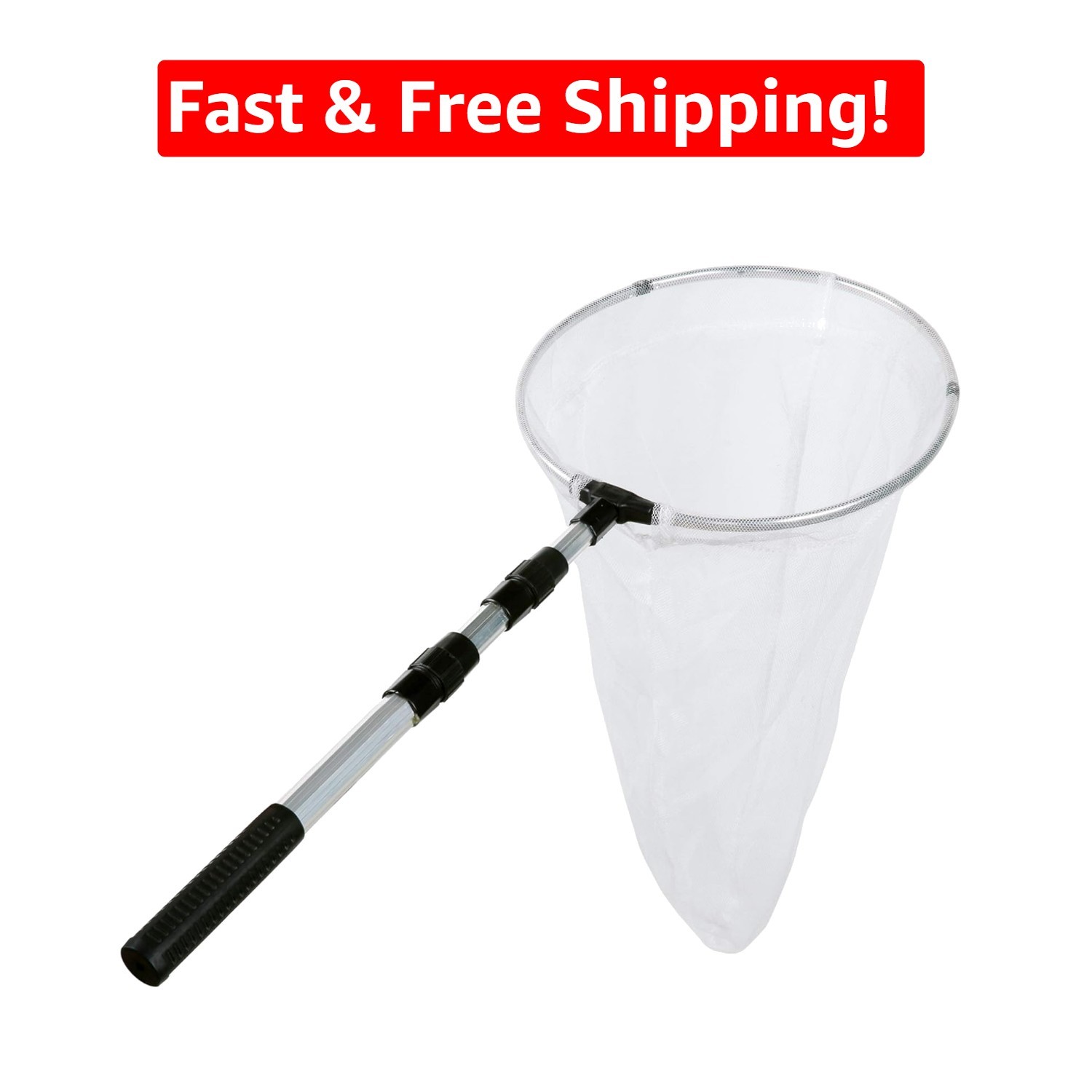 Professional 12″ Butterfly Net – Telescopic to 36″, Lightweight and Durable