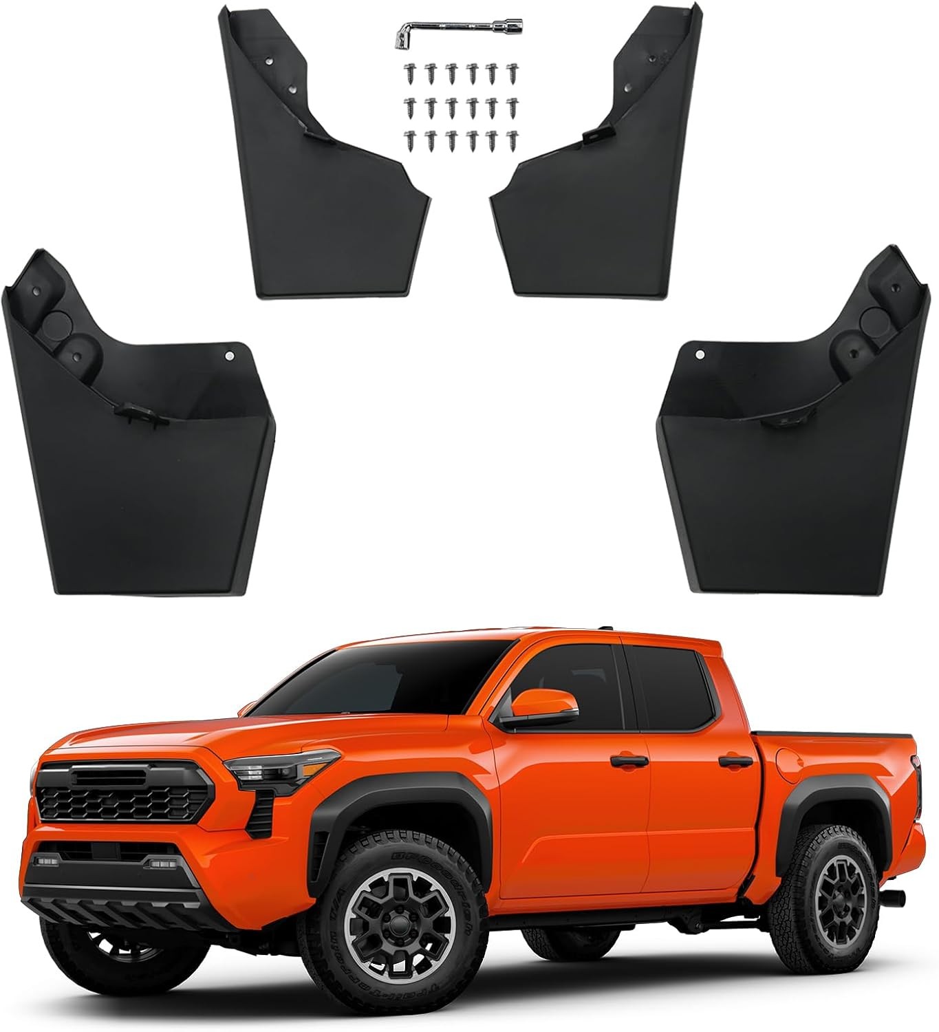 Mud Flaps for Toyota Tacoma 2024 2025 2026 Without Fender Flare – Mud Guards