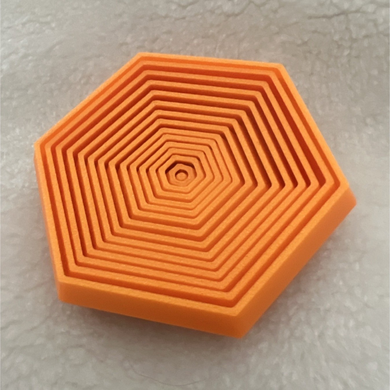 Orange Hexagonal Layered Tactile Sensory Toy for Ages 8-11, 12-16, 17 & Up