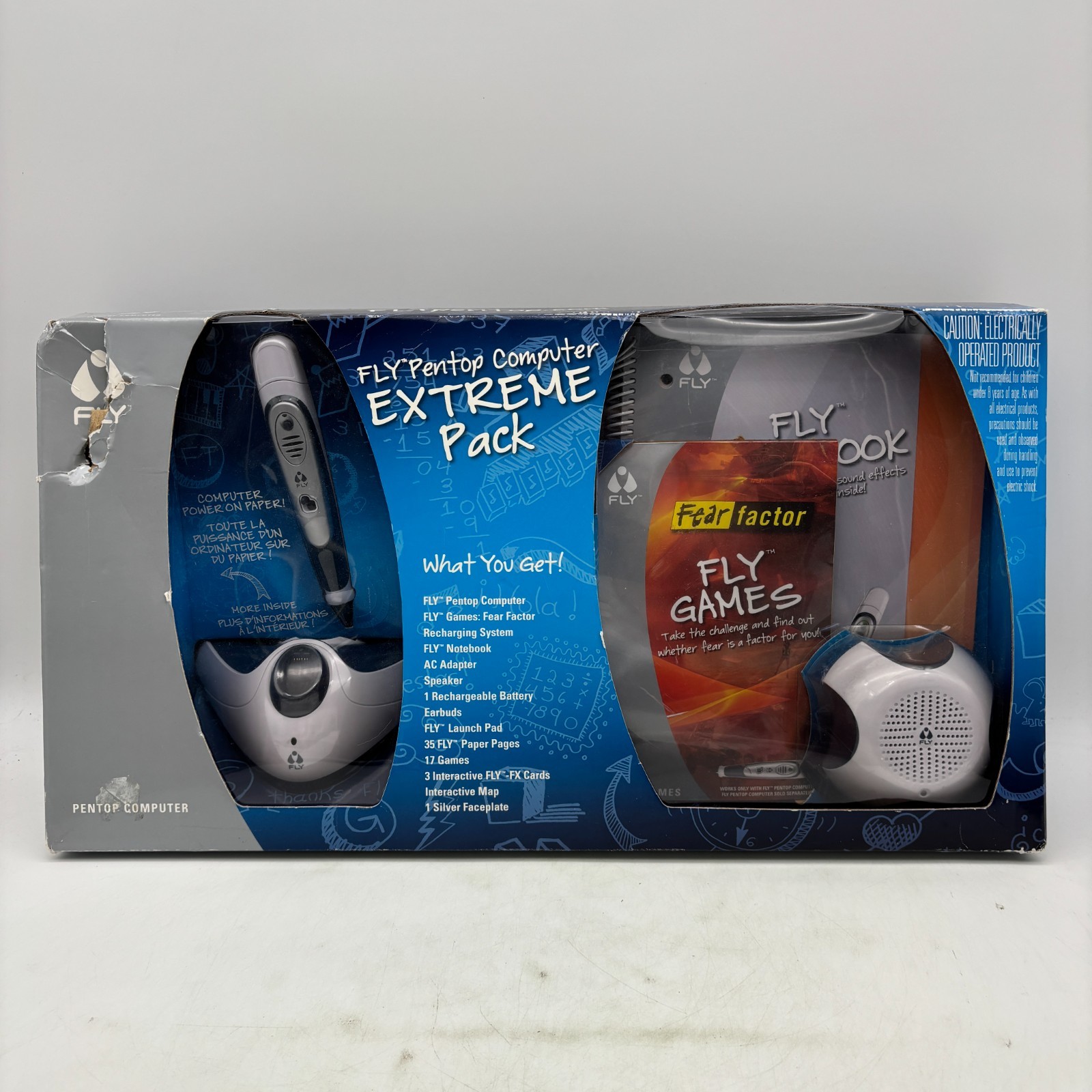 Fly Pentop Computer Extreme Pack Games Notebook Recharging System UNOPENED