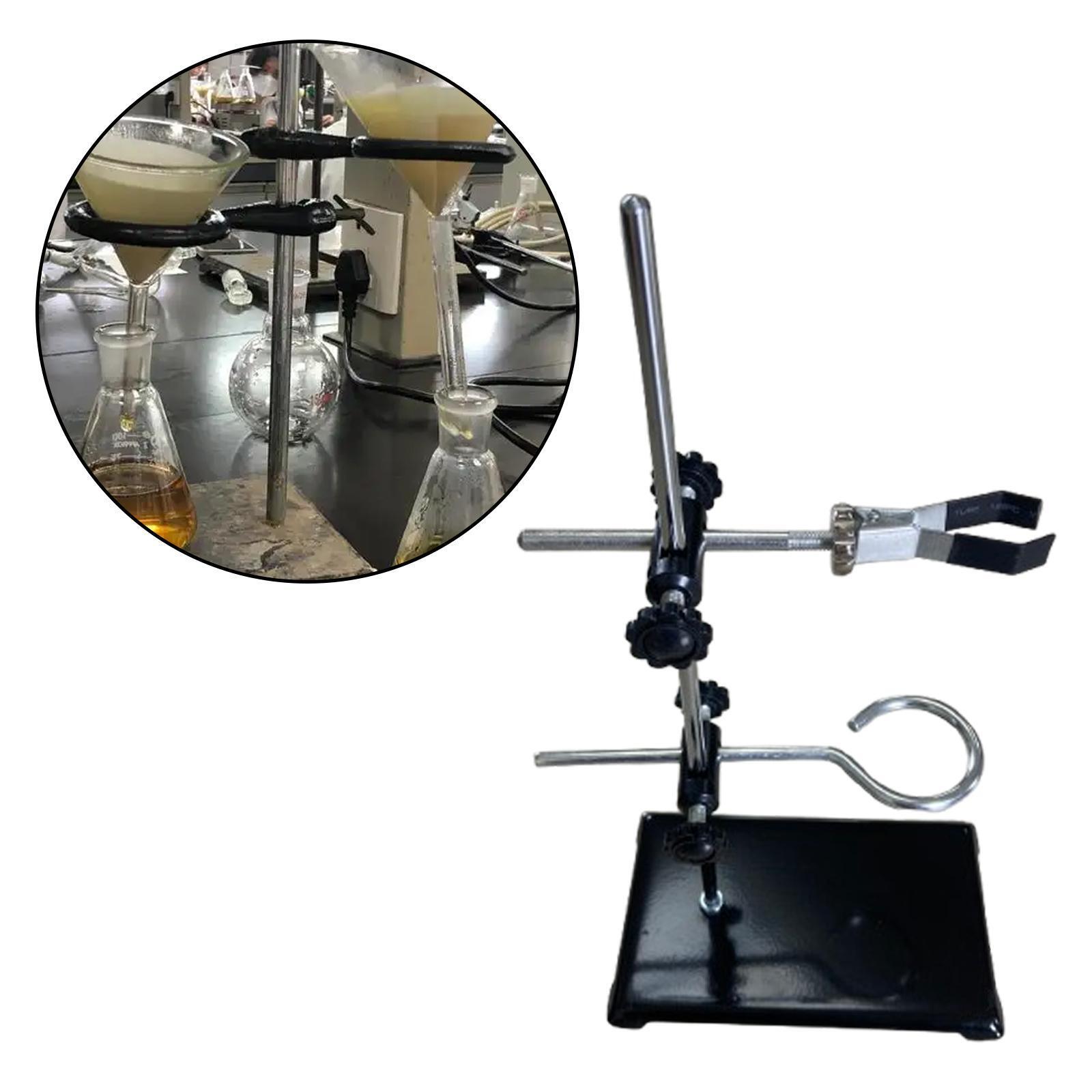 Laboratory Stands Support Science Experiment Metalware Set with Rings Clamp