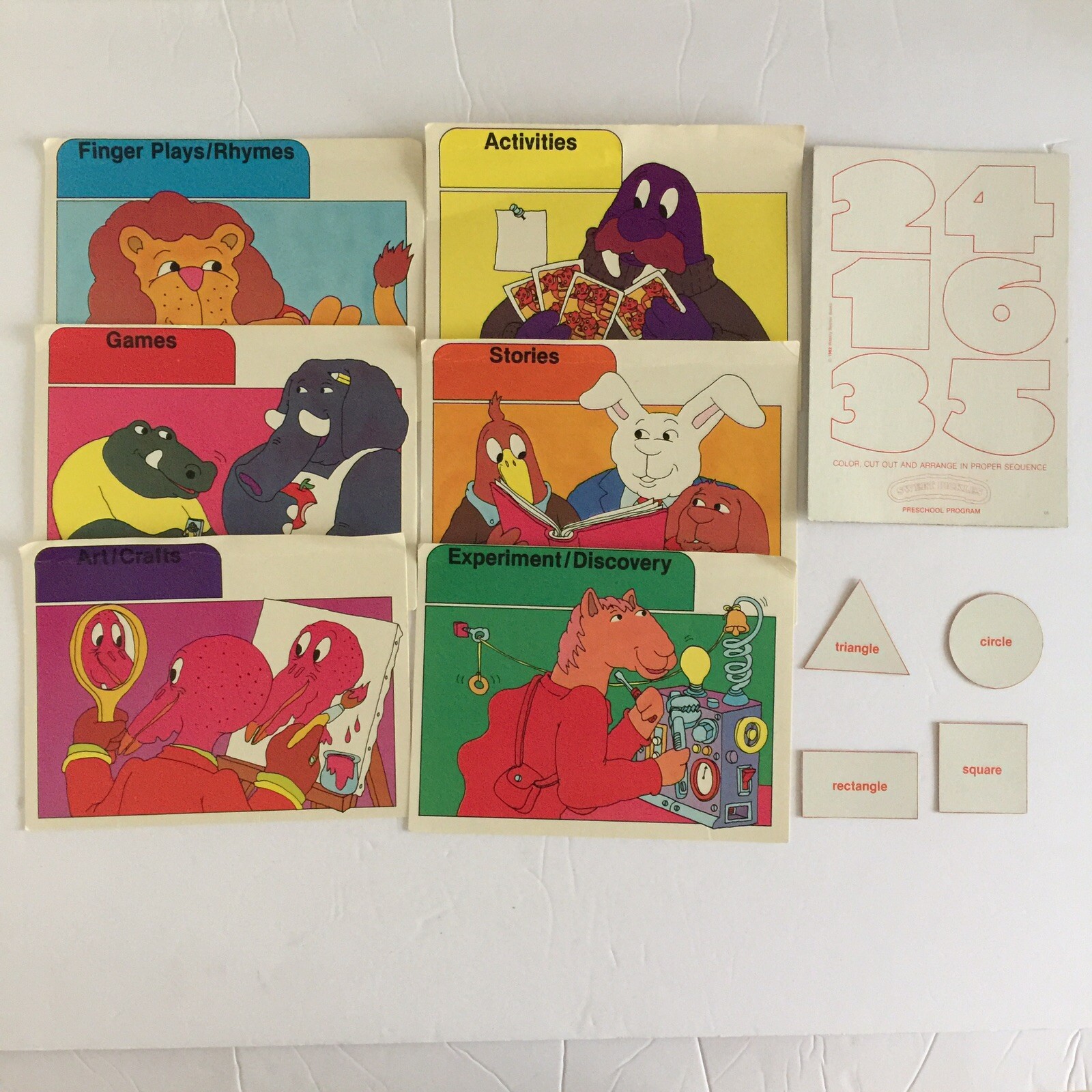 Sweet Pickles – Preschool Program Homeschooling Learning Cards – Tabs Shapes