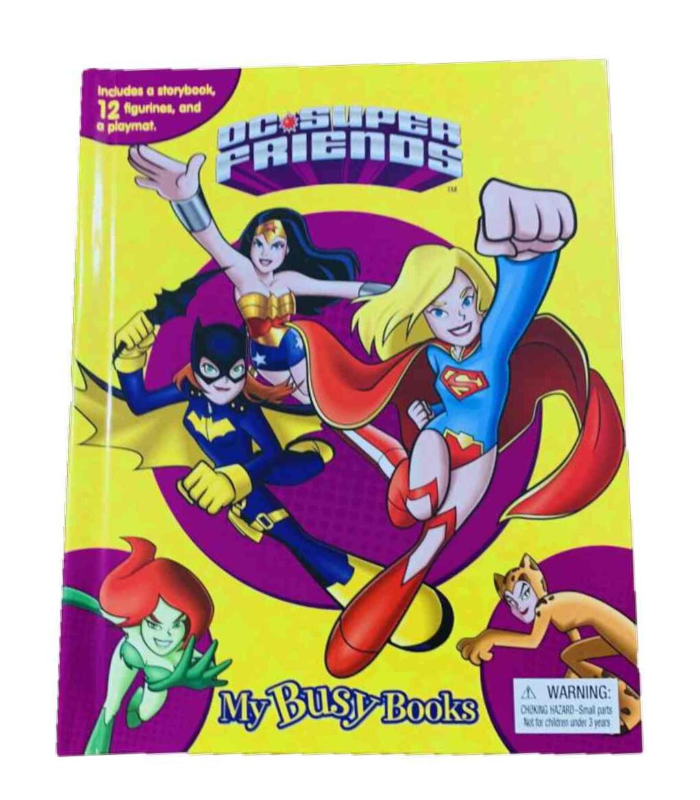 DC Super Friends Busy Book ~ Girl Power (Storybook, 12 Figurines and Playmat)