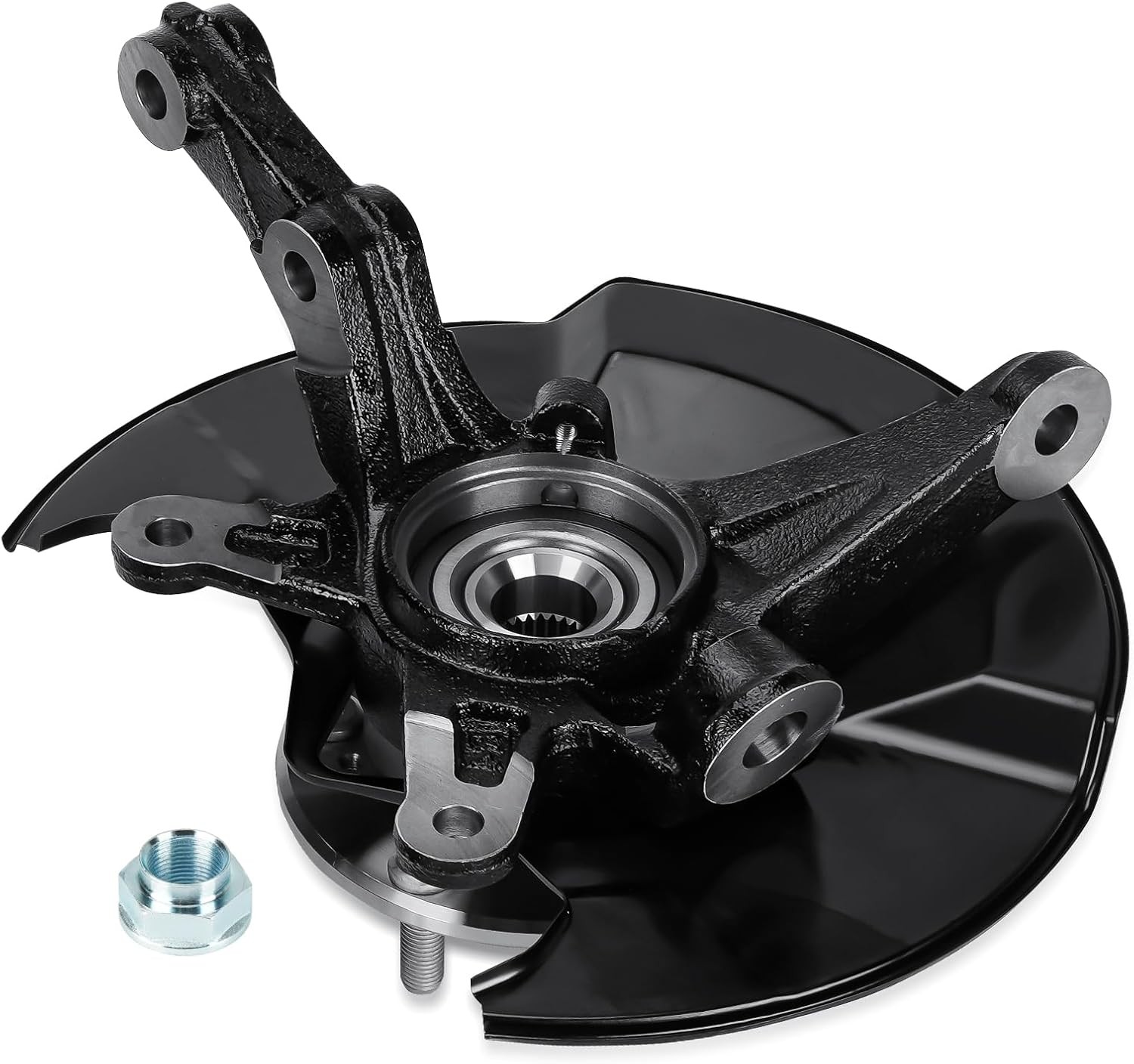 Front Right Side Steering Knuckle & Wheel Bearing Hub Assembly Compatible with H