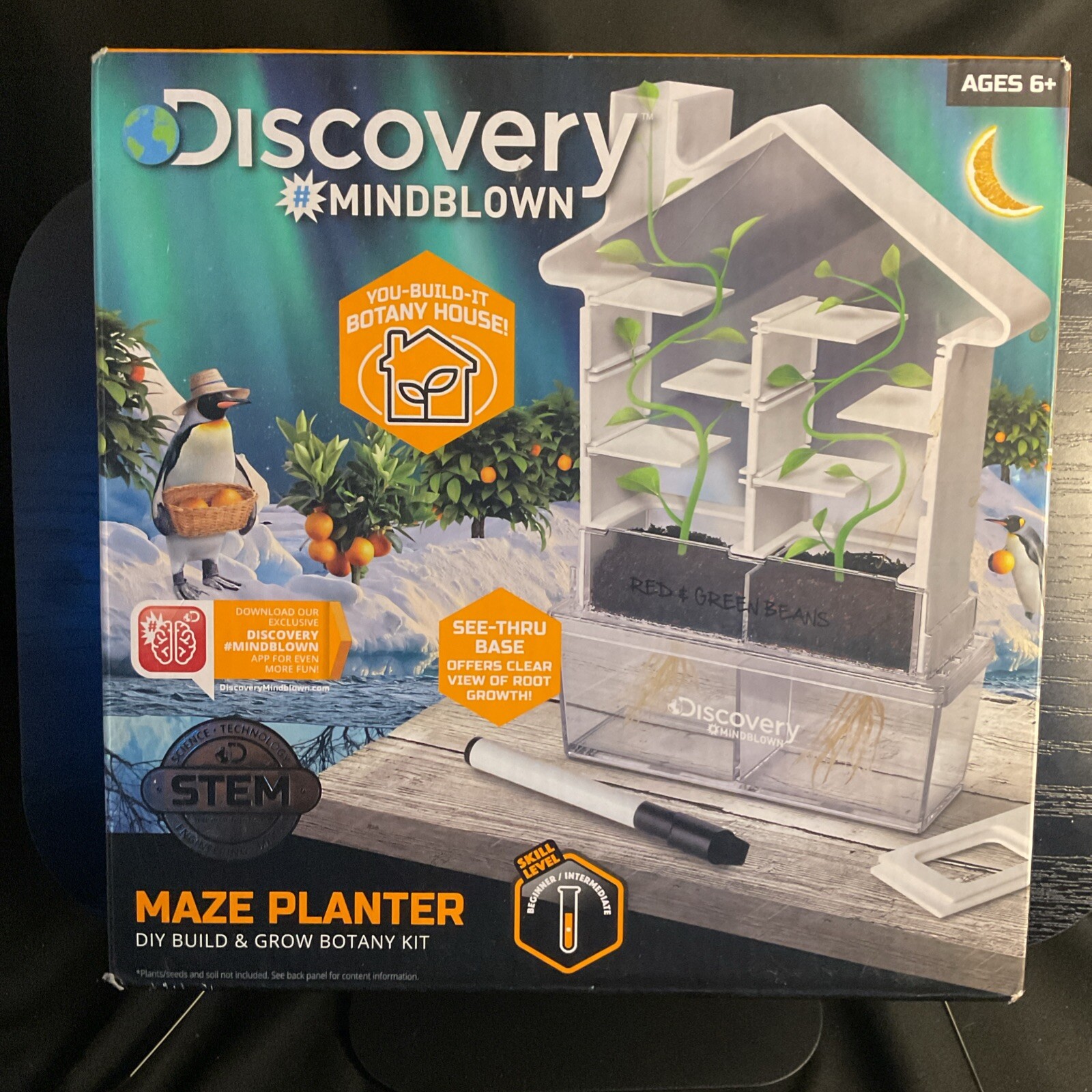 Discovery MINDBLOWN Maze Planter DIY Build Grow Botany Kit STEM Kids FUN CIB