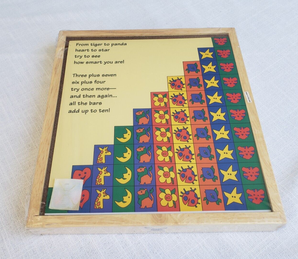 NIP LEARNINGSMITH Wooden COUNTING BARS Add to 10 Math Manipulatives/Wood Puzzle