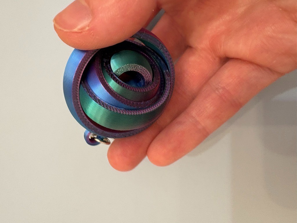 Rainbow Gyro Fidget Keychain | Rotating Spinner Keychain | Satisfying Fidget Toy