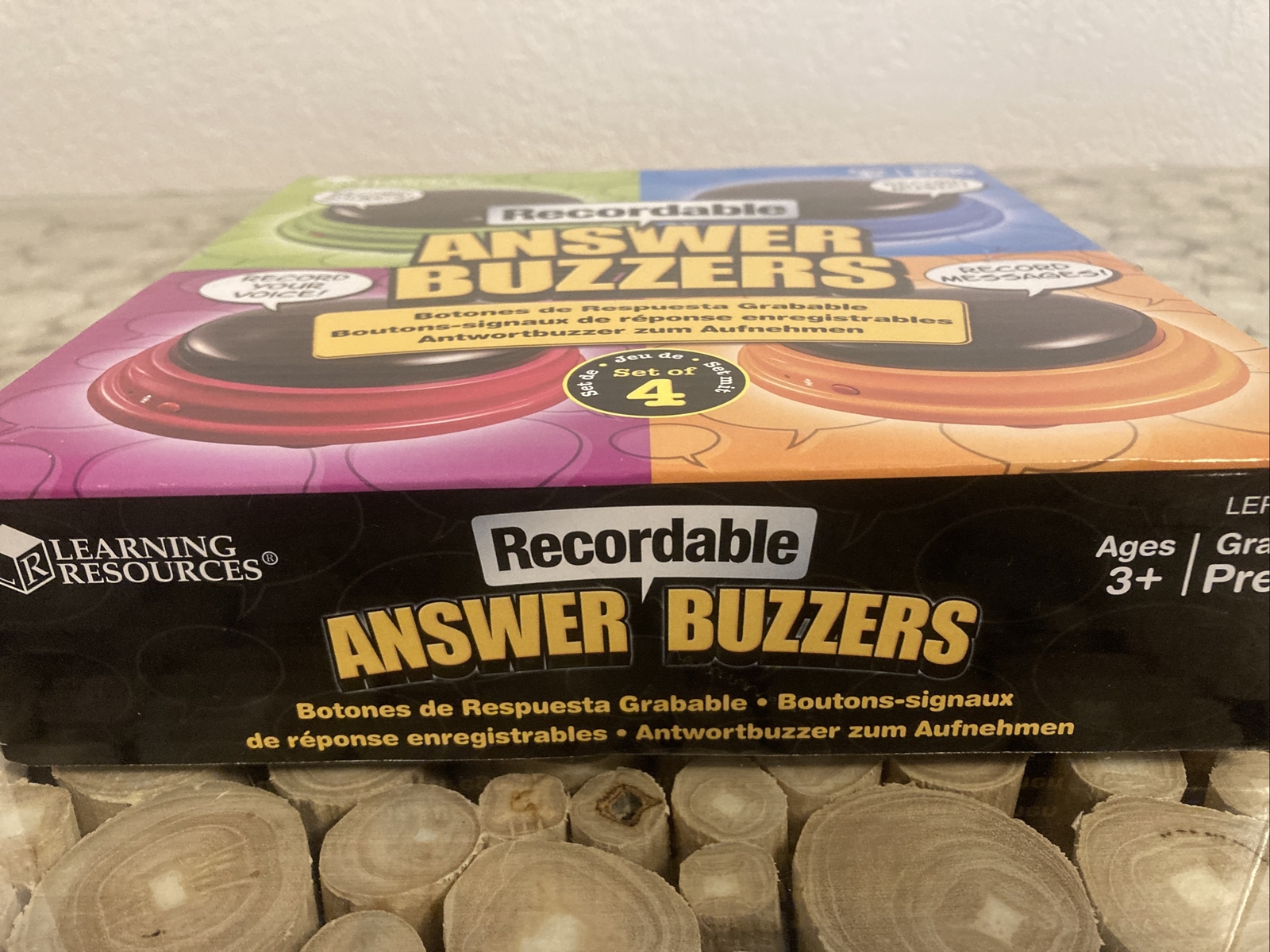Learning Resources Answer Buzzers – Set of 4, Ages 3+ Assorted Colored Buzzers