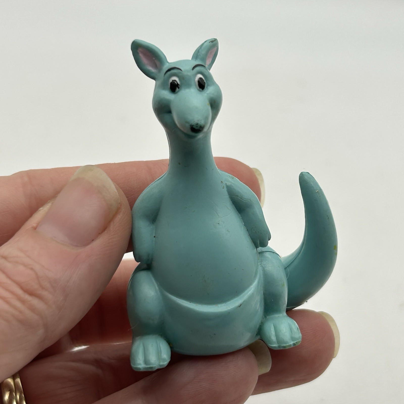 VTG Noah’s Ark Animals Doley PVC Figure Blue Kangaroo Bible Toy 2001 Christian