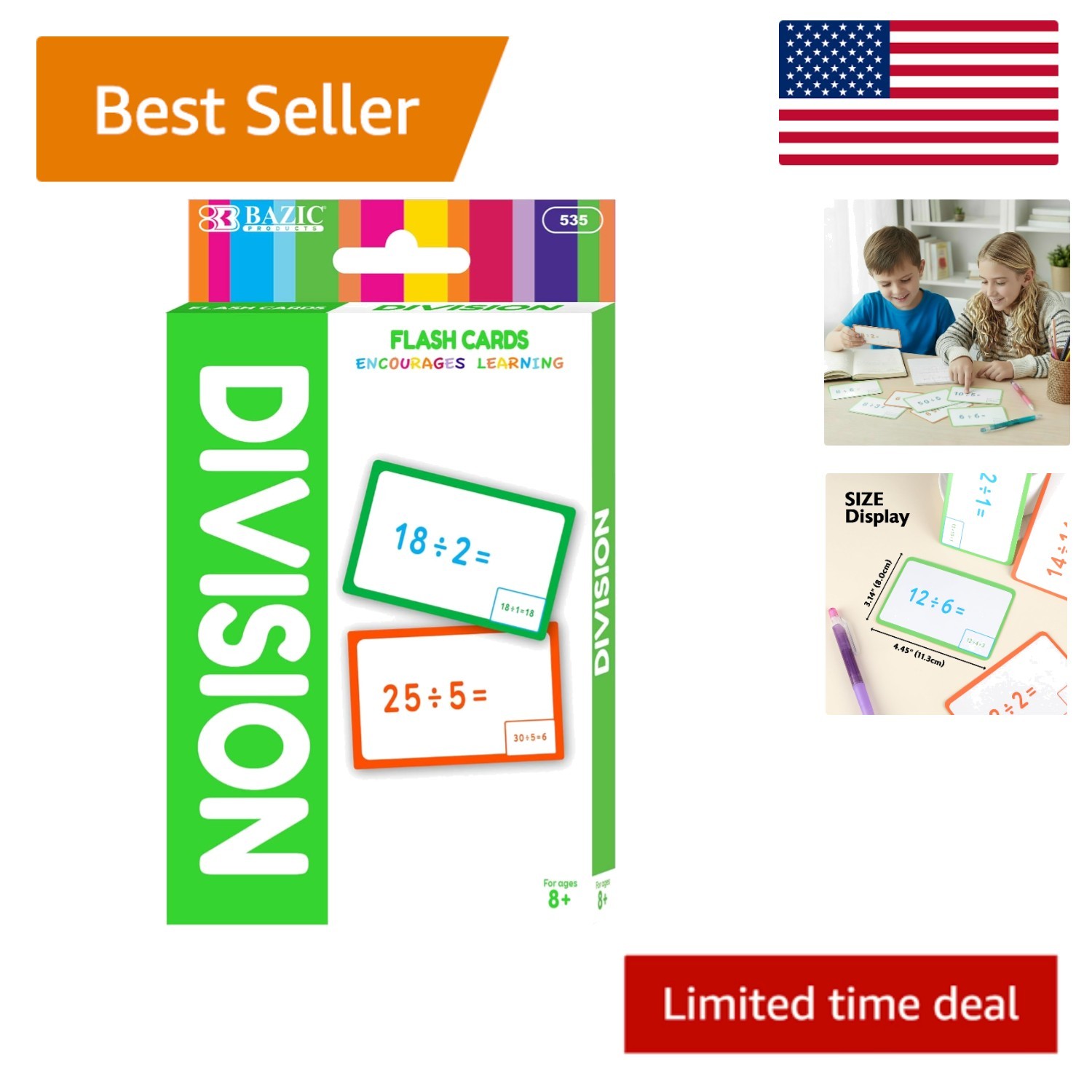 Preschool Math Made Easy with 36 BAZIC Division Flash Cards – Teacher Approved