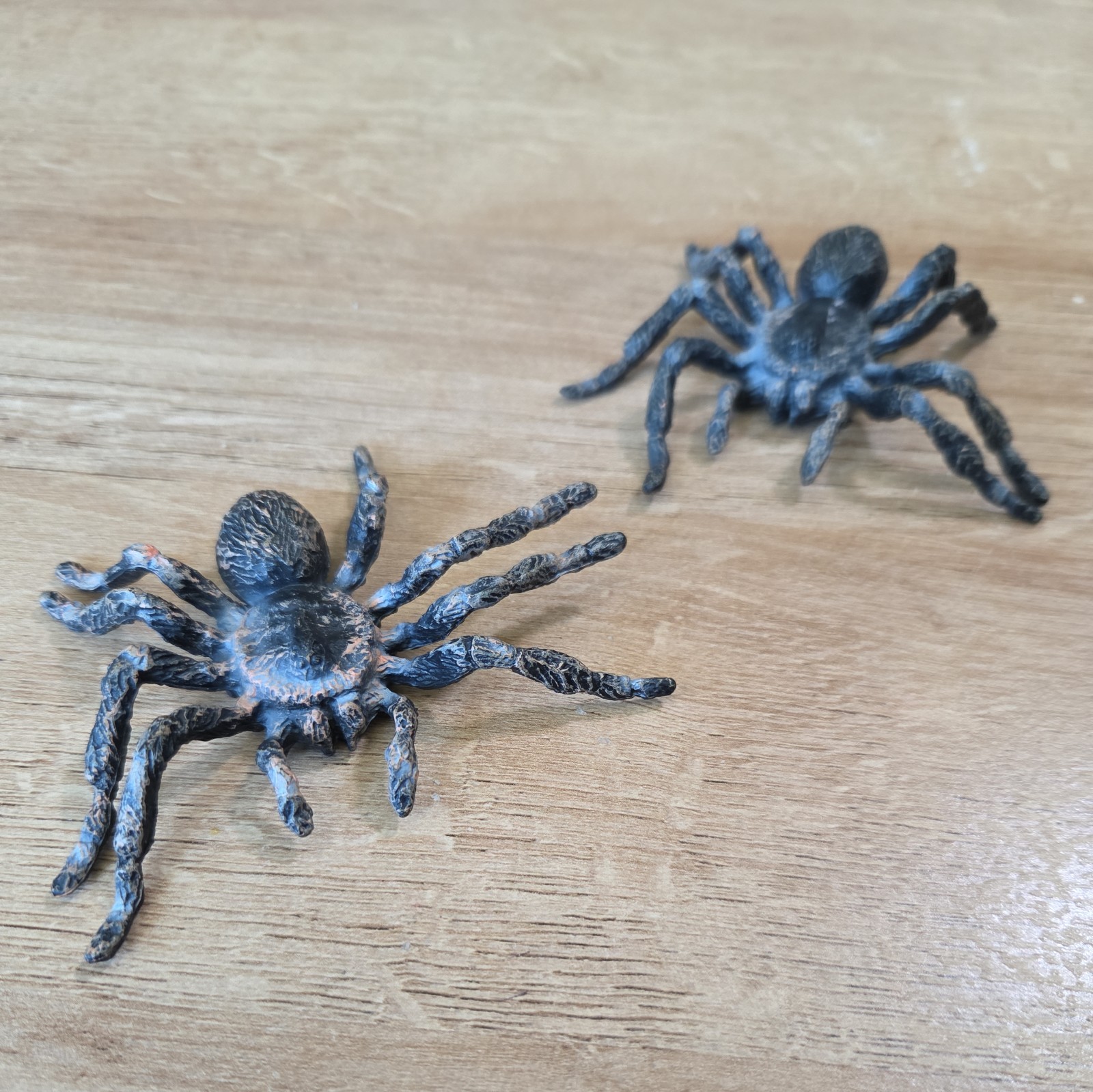 Umbranded Pair Spiders Plastic 3 inches STEM Educational Arachnid Black Toy