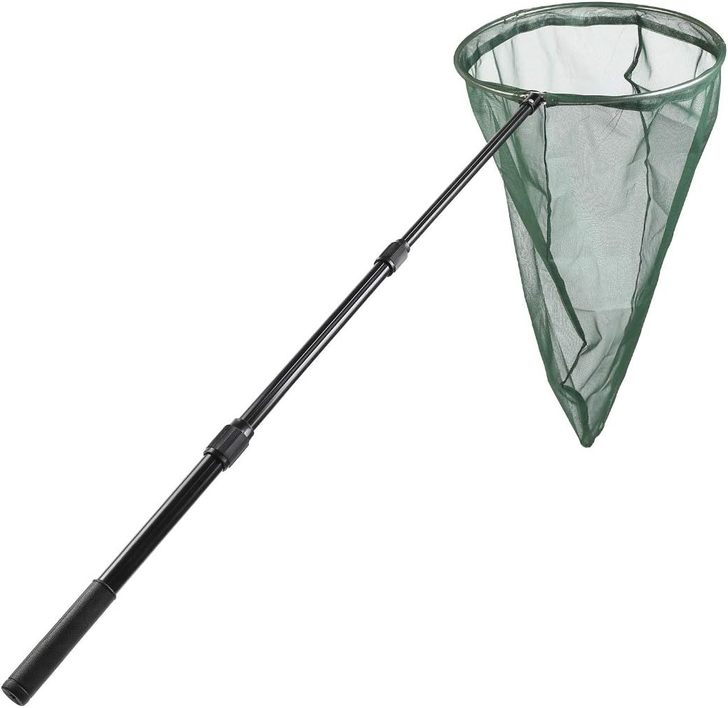 Professional Insect and Butterfly Net with 14″ Stainless Ring, 26″ Net Depth, St