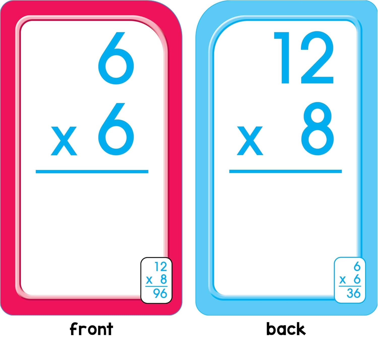 School Zone Multiplication 0-12 Flash Cards: 56 Math Cards, 3rd Grade, 4th Grade