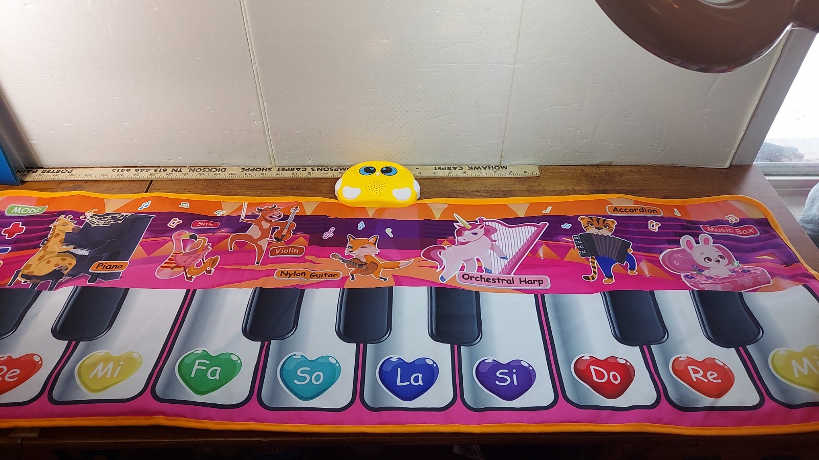 Toyk Kids Piano Mat – Musical Keyboard Floor Playmat Animal 47″ x 15.75″