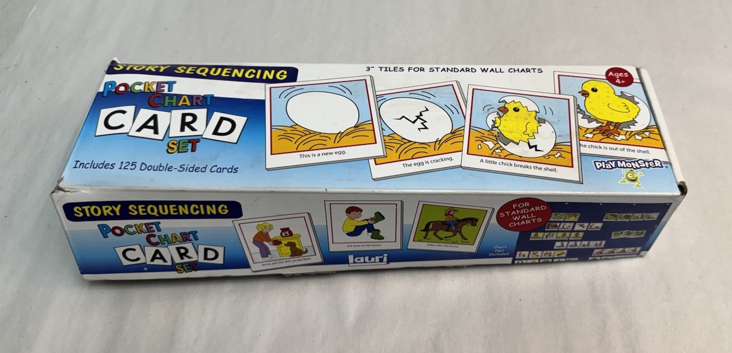 3 Inch Story Sequencing Pocket Chart Cards- by Lauri, 125 Double Sided Cards