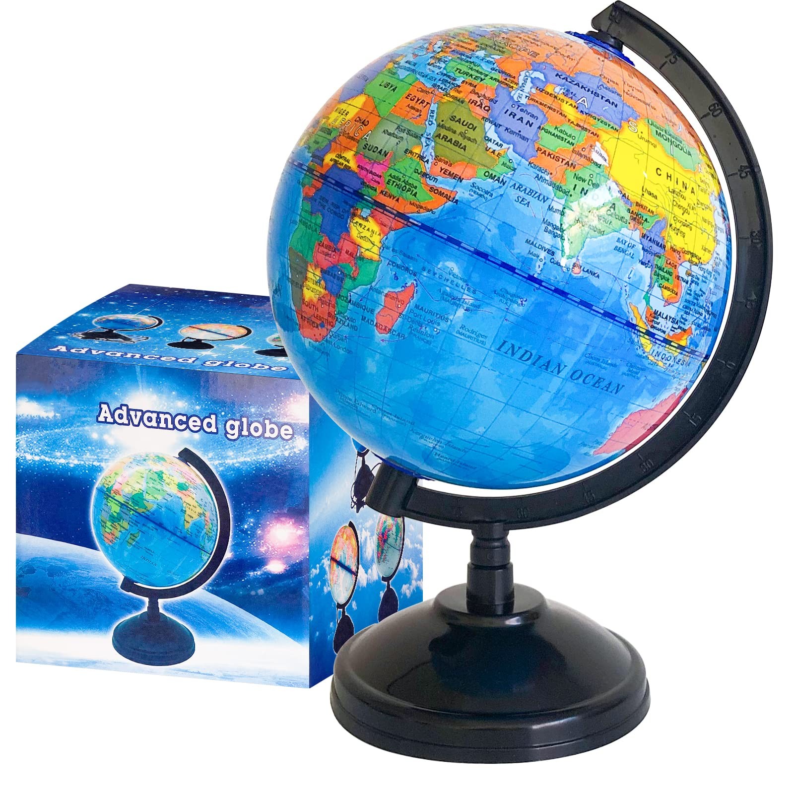 6» Geographic World Globe for Kids,Educational 6 inch, 6 inch