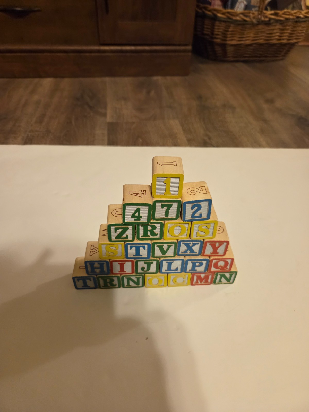 26 Classic Wooden Alphabet/Number Blocks for Children