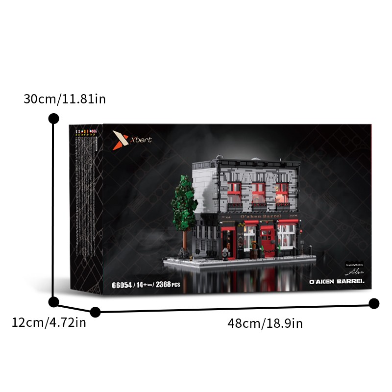 O‘AKEN Bareel/Antique Shop/Ashley/Three-in-One Street View Building Block Set