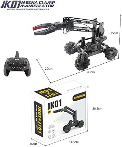 Smart Robot Arm Kit,2-in-1 Science Kits with 4-DOF Robotic Car,Electronic Pro…