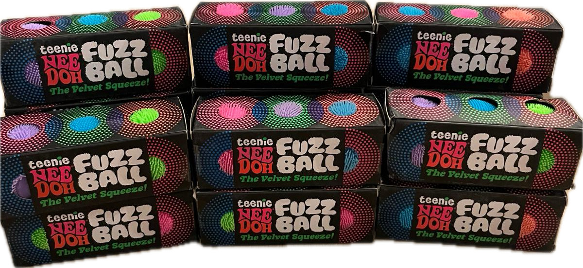NeeDoh Teenie Fuzz Ball 3 Pack Sensory Stress Balls Fuzzy Squishy Toy NEW