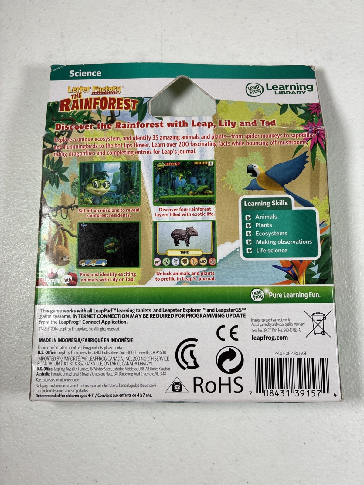 LeapFrog LeapPad Explorer: The Rainforest, Leap Pad 1 2 3 GS Ultra, New NIB