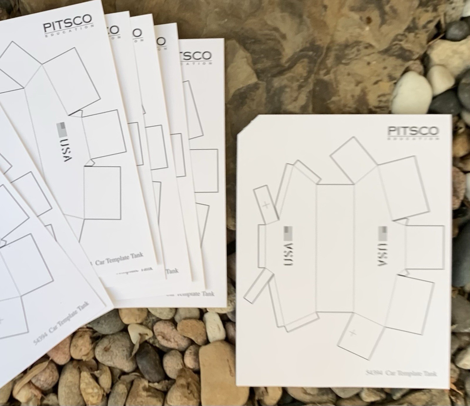 Pitsco Education Fold & Race USA Tank Template. 8x. Newton Cars