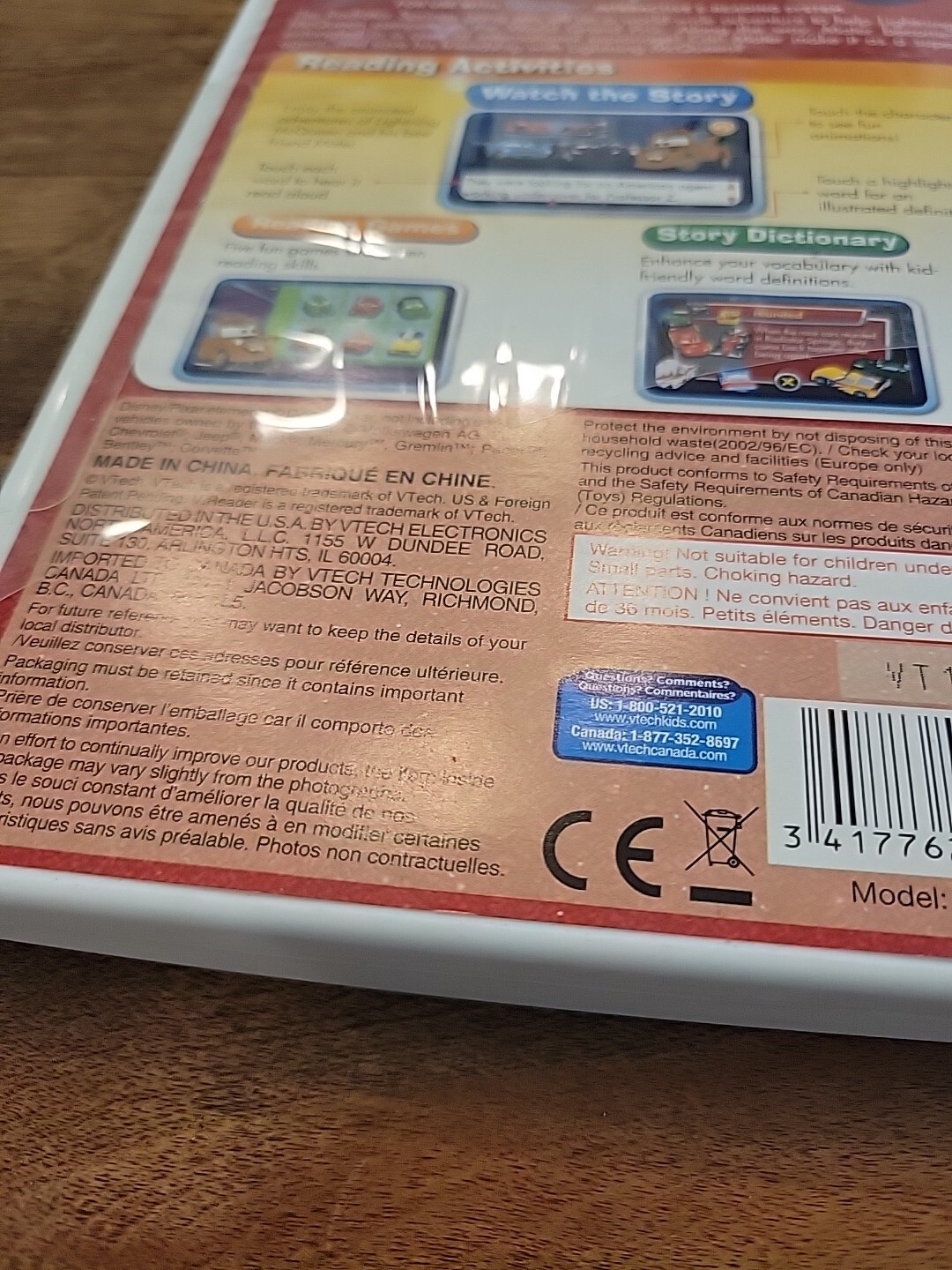 Vtech V Reader Disney Pixar Cars 2 Video Game Interactive E-Reading System NIP