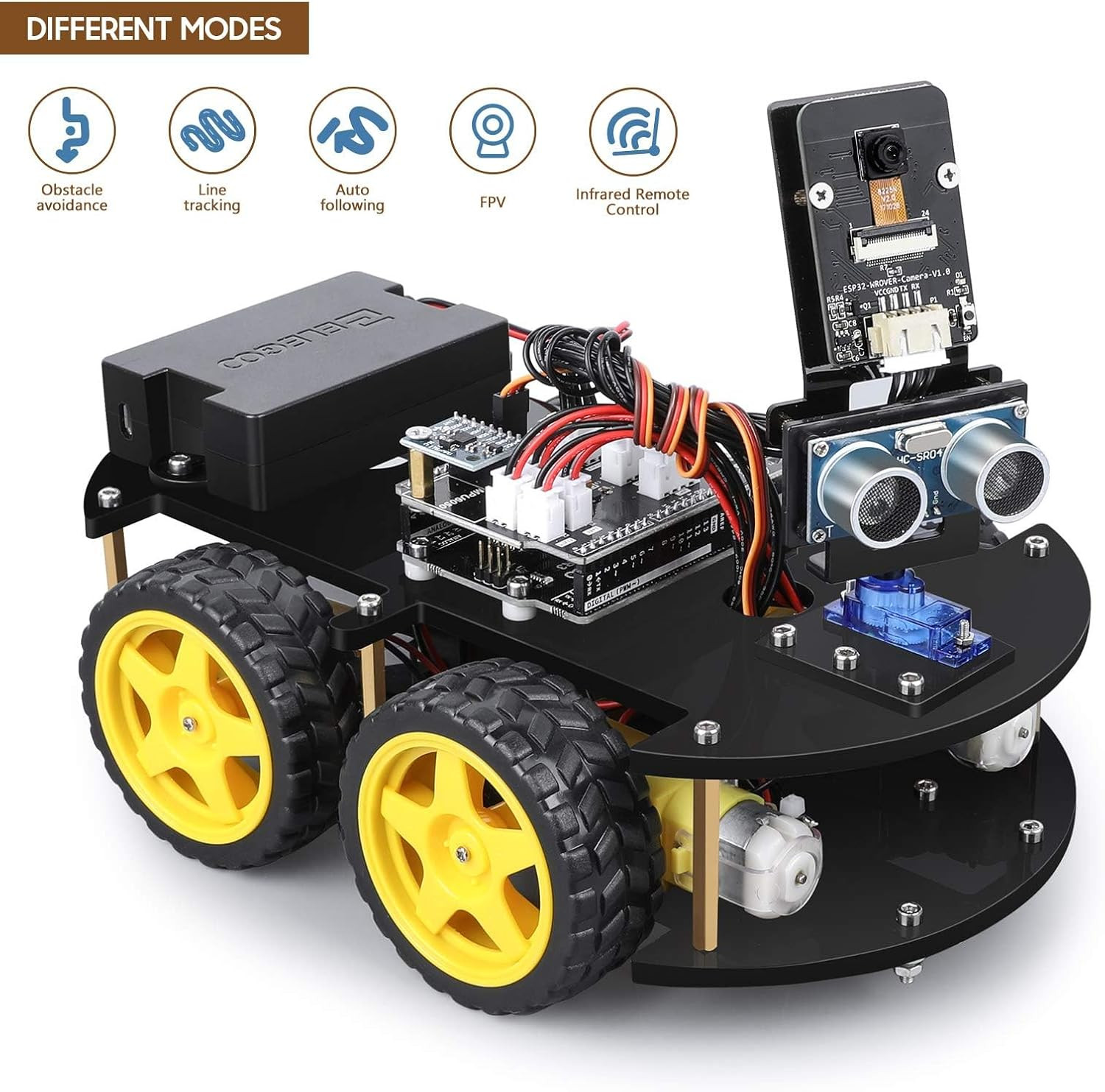 UNO R3 Smart Robot Car Kit V4 for Arduino Robotics for Kids Ages 8-12 12-16 STEM