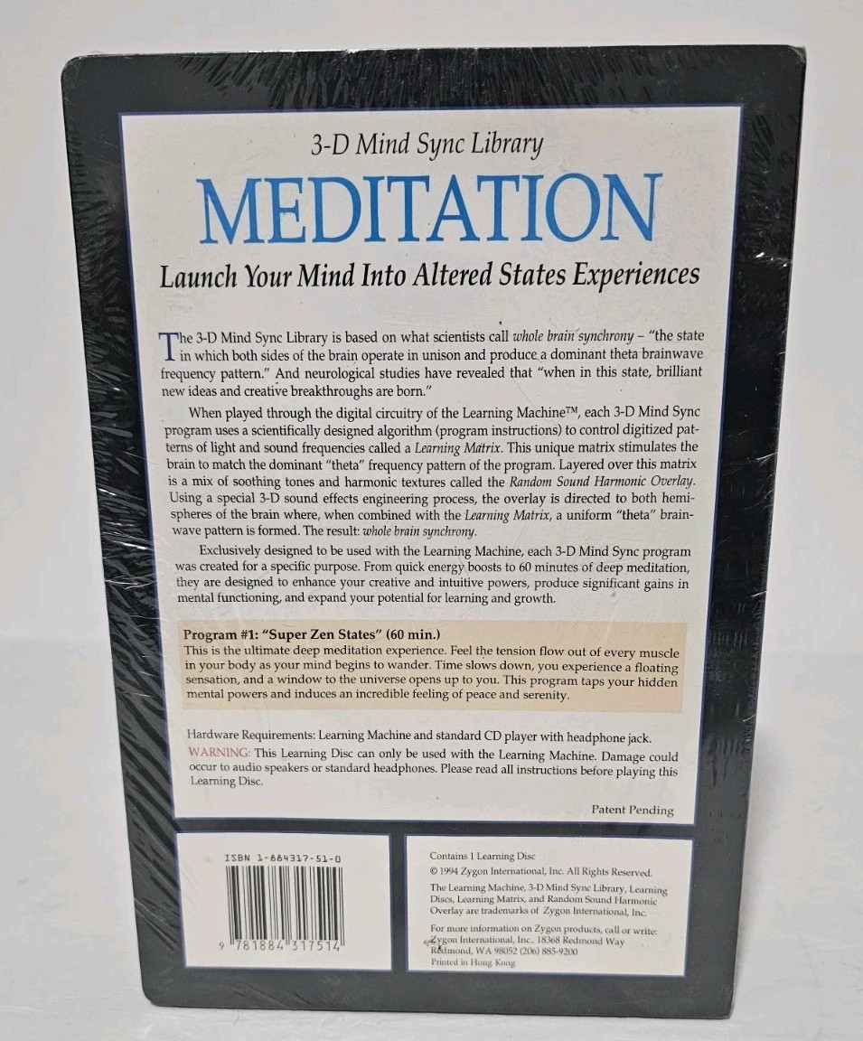 Brand New Learning Machine Interactive Workbook 3-D Mind Sync Library Mind Power