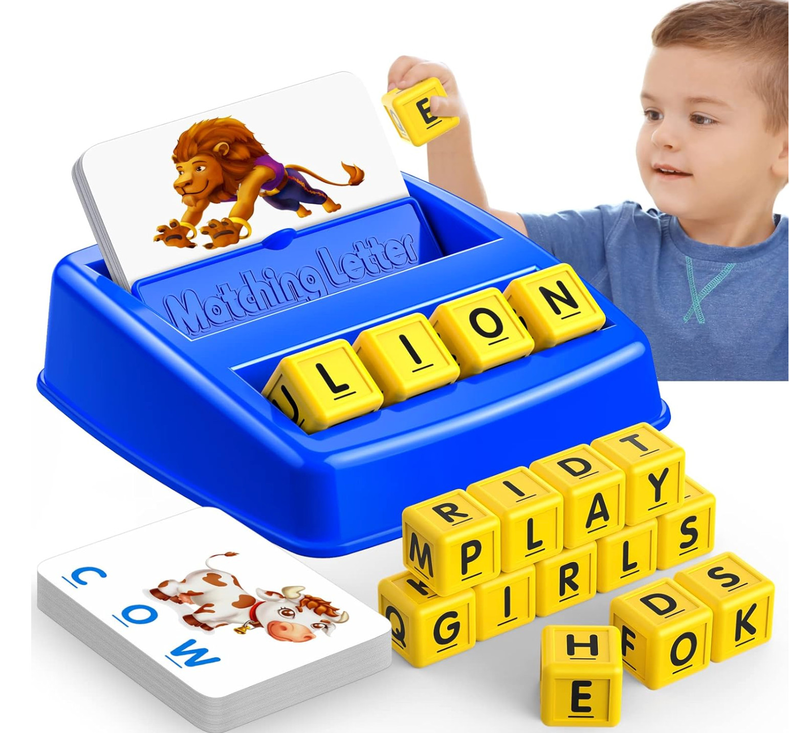 Learning Games for Kids Ages 3-8, Matching Letter Game for Kids Toys Ages 3-8 Ed