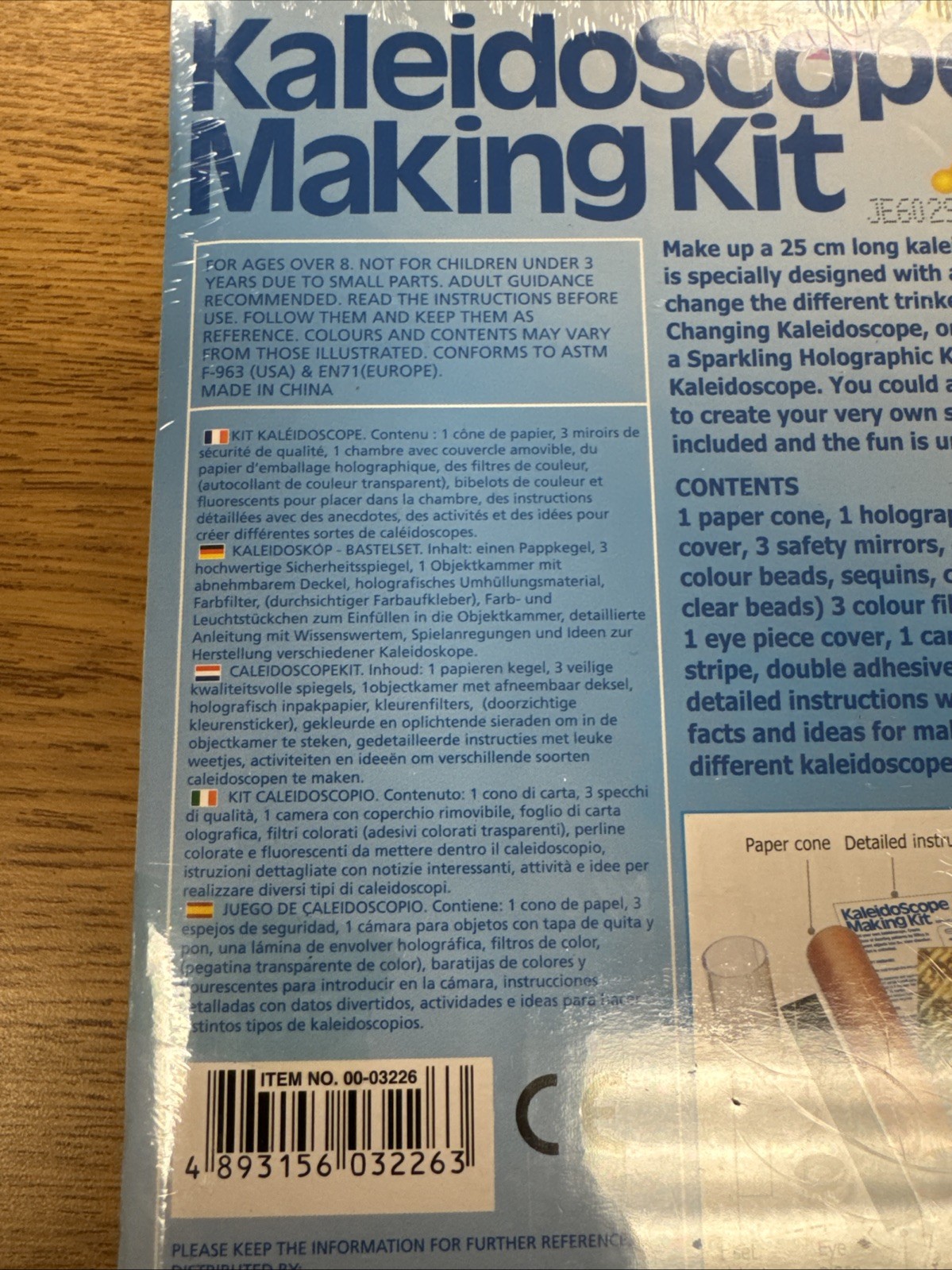 4M Kidz Labs Kaleidoscope Making Kit – 25 cm long – New in Sealed Box NIB