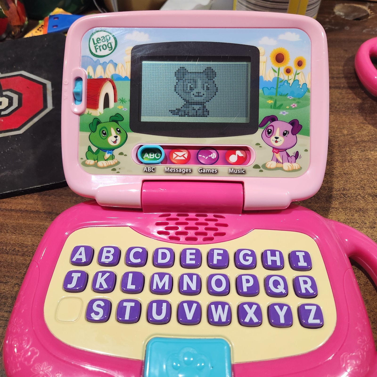 Lot of 2 LeapFrog 2 in 1 LeapTop Touch Kids Laptops Pink Tested 1 for Home & Car
