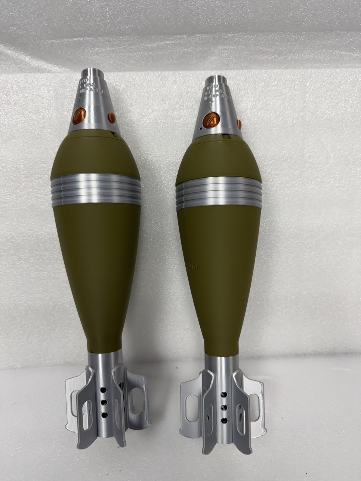 M43A1 Replica mortar shell 3D printed Reproduction US Made x 2
