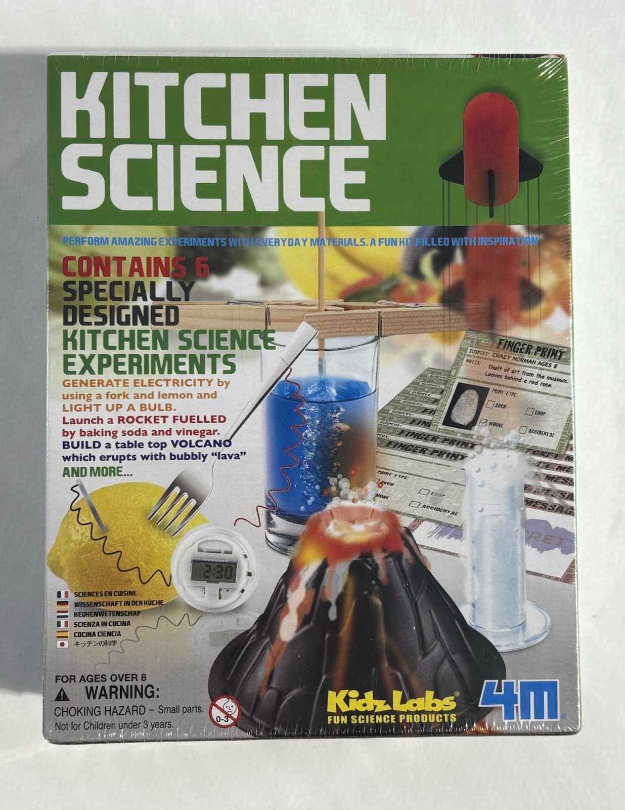 New Kidz Labs 6 Kitchen Science Experiments Volcano Rocket Launch NEW SEALED