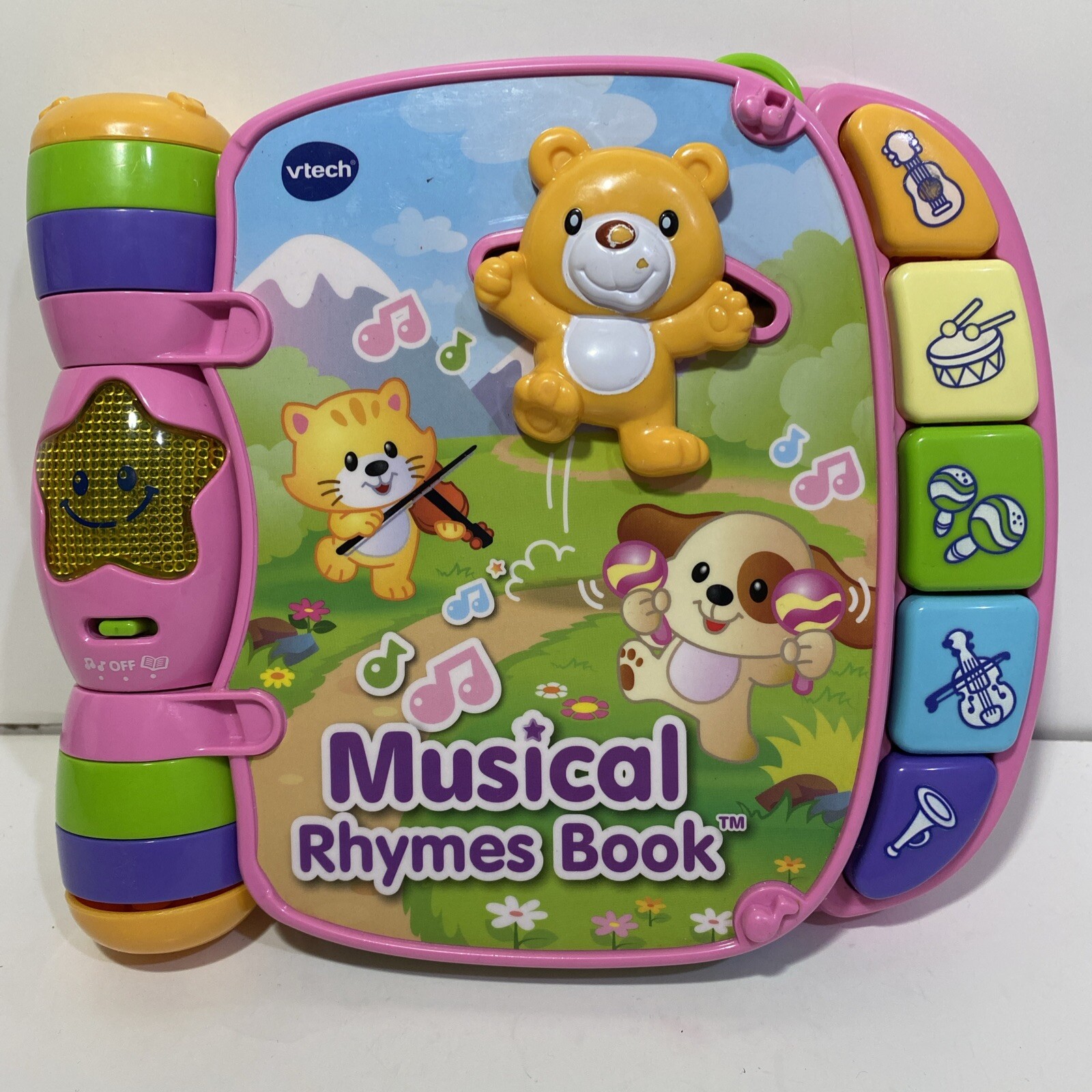 V Tech Musical Rhymes Baby Toddler Book Learning Education Interactive Toy Pink