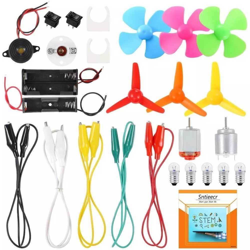 Sntieecr Electric Circuit Motor Kit Science Experiment Educational Montessori