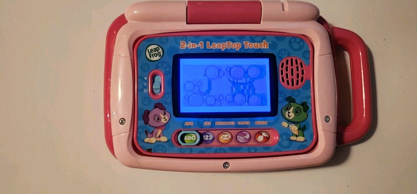 LeapFrog 2 in 1 LeapTop Touch Pink Tested Works Good Kids Learning Laptop