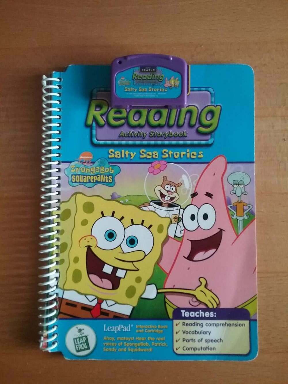Leap Pad SPONGEBOB Book and Cartridge Grade 1-3 Reading Storybook Learning