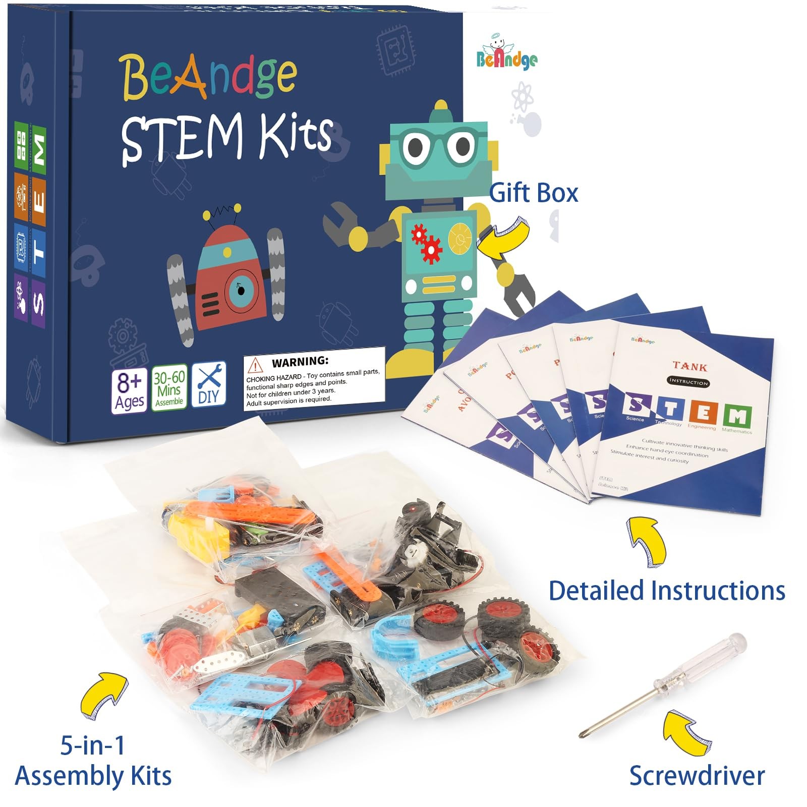 5 Set Individual STEM Kit for , 2nd Boy Toys Bulk Gifts, 8 9 Year Old Boys Gi…
