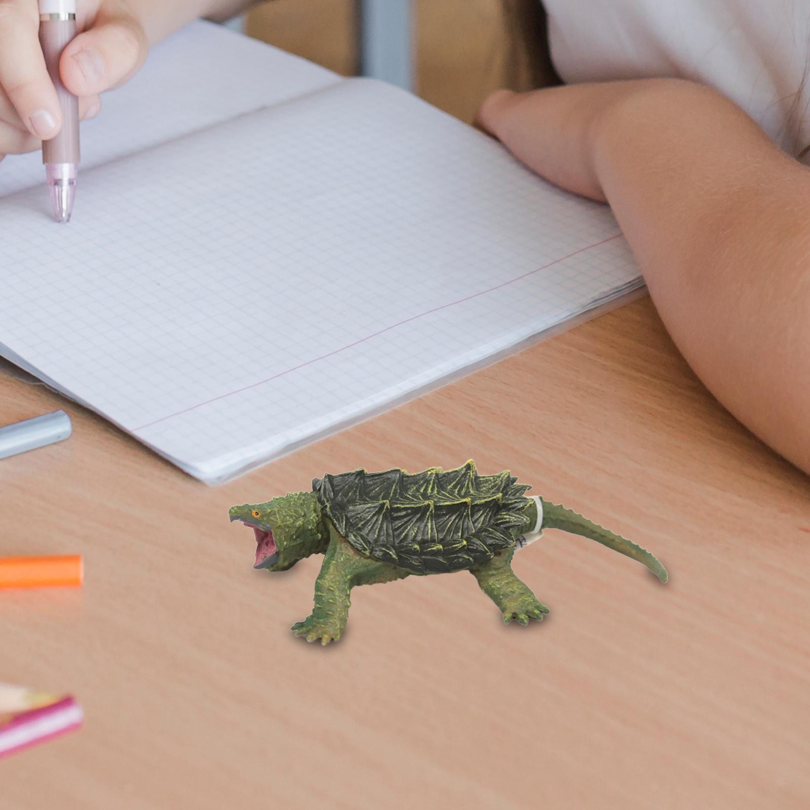 Snapping Turtle Model Desktop Decoration Cake Topper for Kids Animal Figure