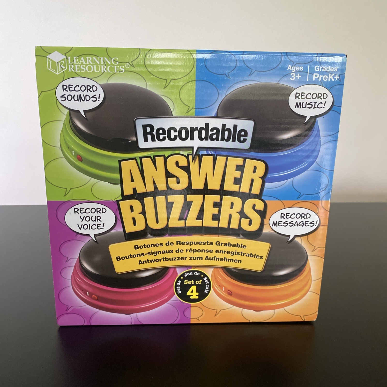 Recordable Answer Learning Resources Dog Cat Child Training ButtonWithBatteries