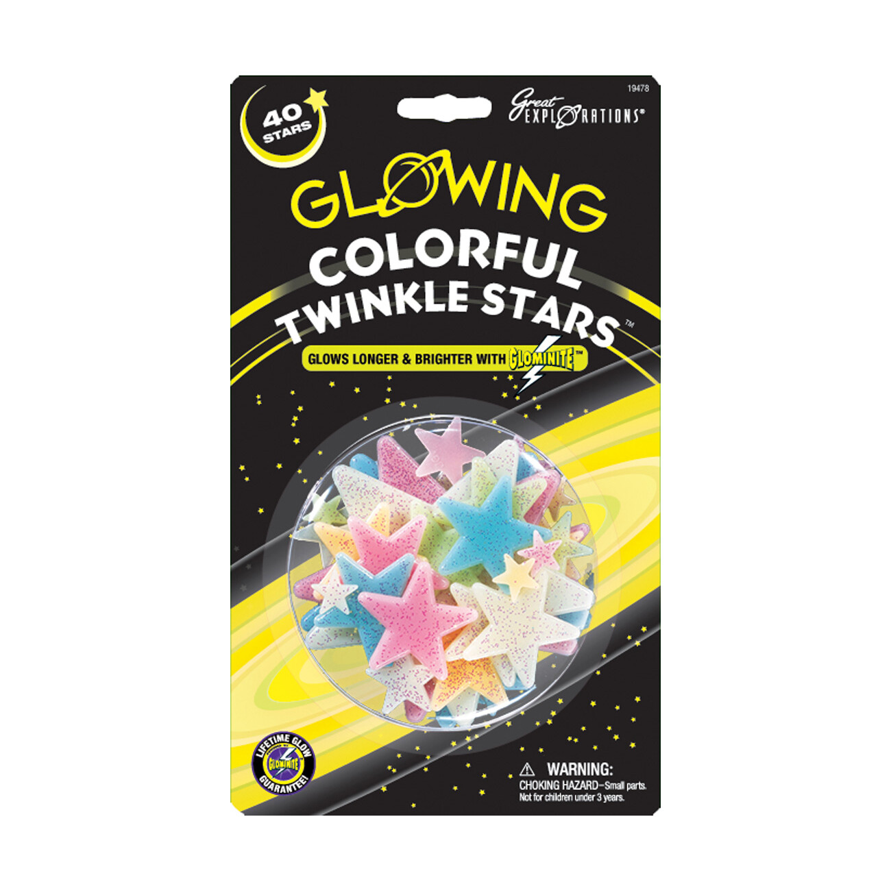 New – Great Explorations Glowing Colorful Twinkle Stars – Ages 5+ | 1+ players