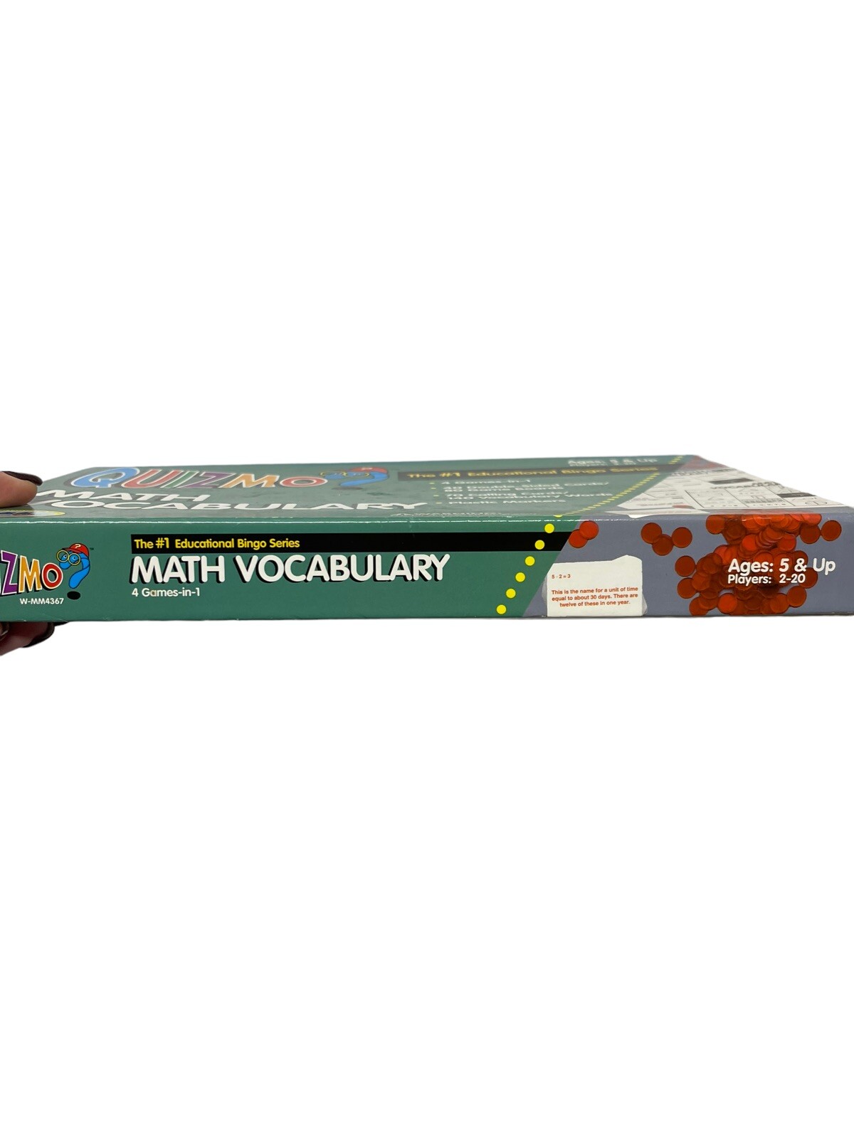 QUIZMO Math Vocabulary Math Bingo Games for Kids Homeschool After school