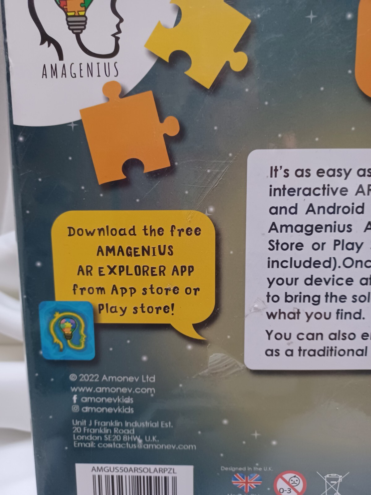50pcs Solar System Adventure Interactive Puzzle Amagenius Explore With AR Sealed