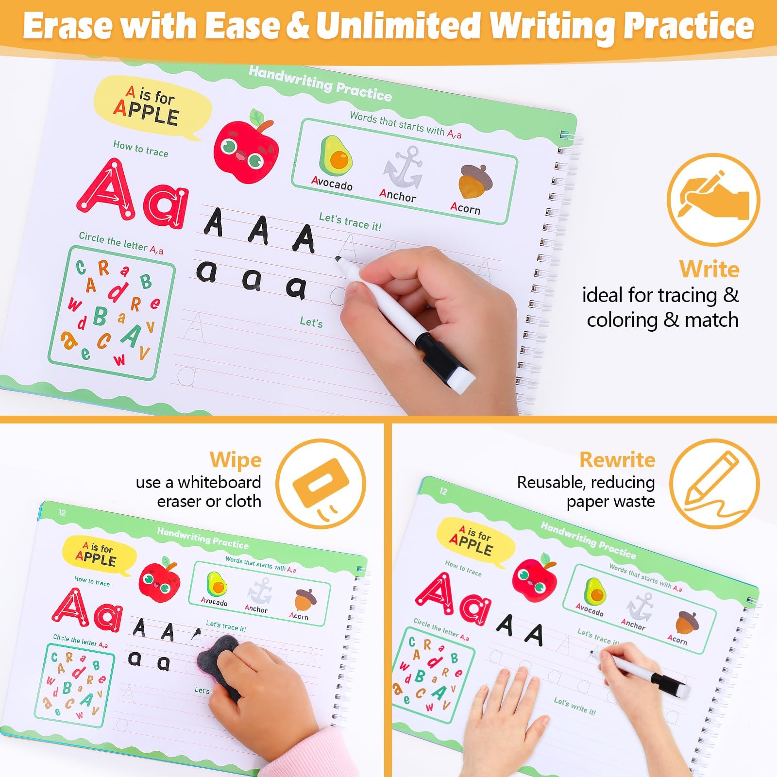 Thboxes Preschool Busy Book for Kids Ages 3-5 – 53 8.5 x 11 inches, Colorful