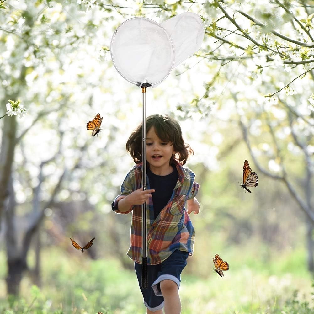 Professional Quality Insect Catching Net: 12″ Ring, 59″ Adjustable Handle